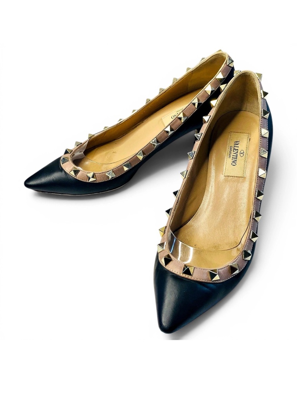 🛍️Valentino Garavani Authentic Rockstud Kitten Heel Pumps - EU 35
